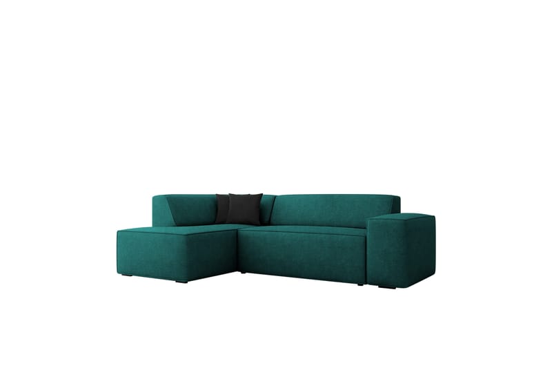 Slucajno Soffa med Schäslong 3-sits - Svart/Grön - Möbler - Soffa - Divansoffa & schäslongsoffa - 3 sits soffa med divan