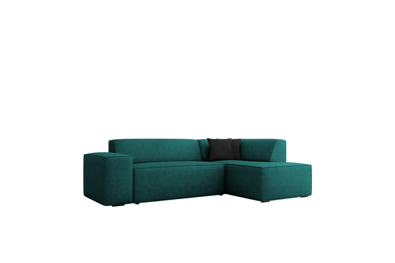 Slucajno Soffa med Schäslong 3-sits - Svart/Grön - Möbler - Soffa - Divansoffa & schäslongsoffa - 3 sits soffa med divan