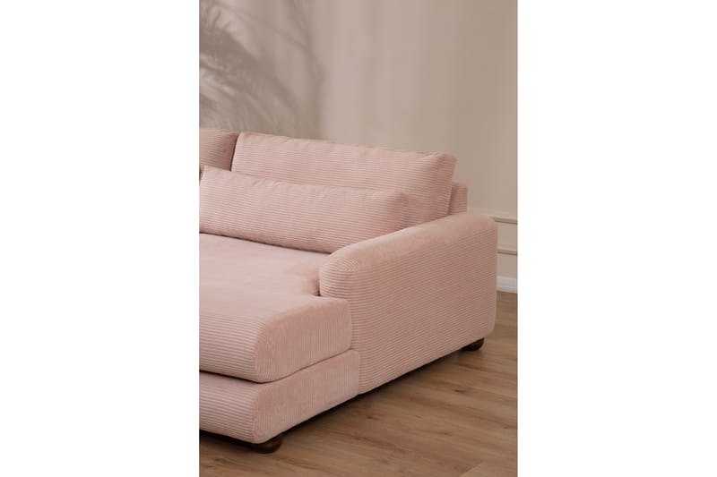 Soffa m. Divan Maddington 3-sits - Rosa - Möbler - Soffa - Divansoffa & schäslongsoffa - 3 sits soffa med divan