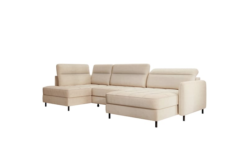 Soffa med Divan och Schäslong Berrto 5-sits - Beige - Möbler - Soffa - U-soffa