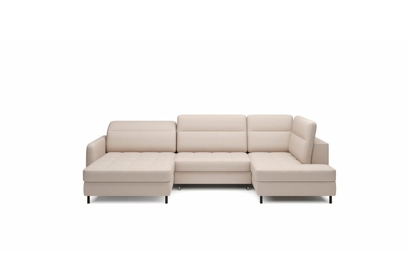 Soffa med Divan och Schäslong Berrto 5-sits - Beige - U-soffa