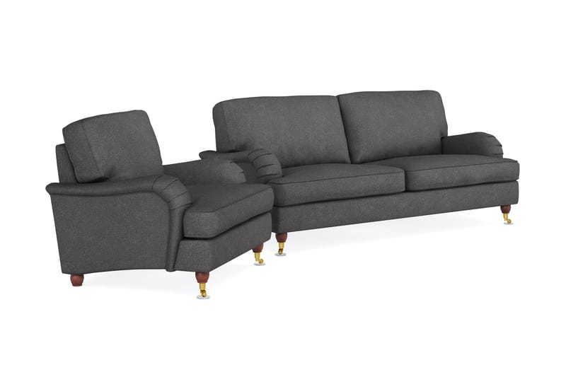 Soffa Oxford 3-sits+Fåtölj - Mörkgrå - Möbler - Soffa - Soffgrupp - Howard soffgrupp