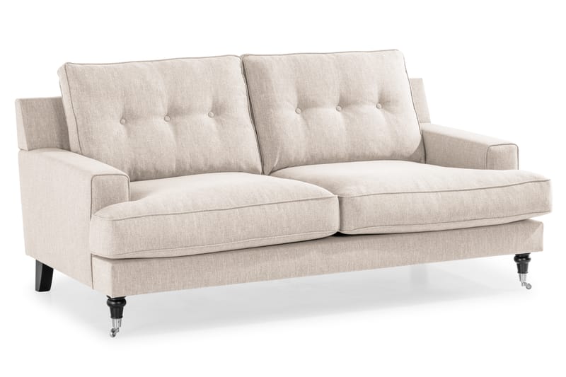 Soffgrupp Covington 2-sits+Fåtölj+Fotpall - Beige - Möbler - Soffa - Soffgrupp - Howard soffgrupp