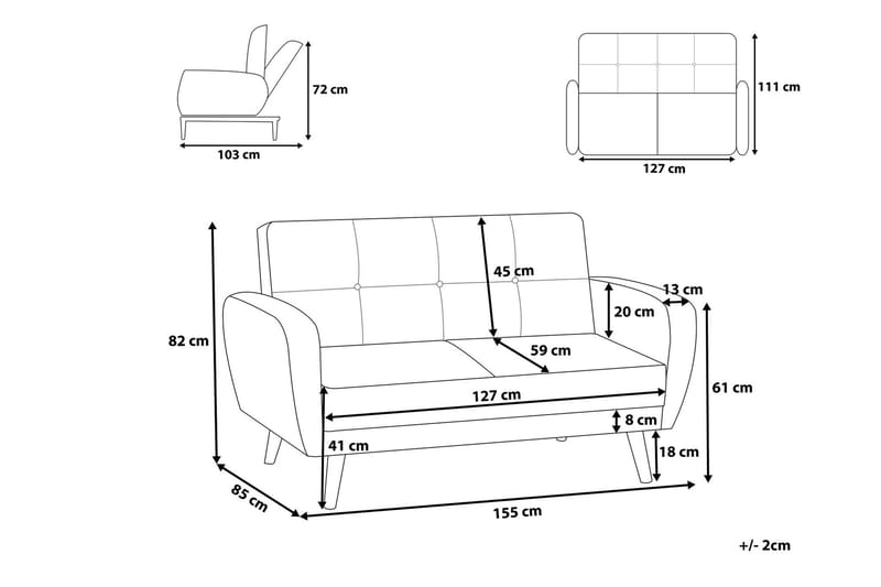 Soffgrupp 2 -Sits+2-Sits Florli - Grå - Möbler - Soffa - Soffgrupp