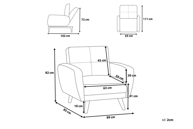 Soffgrupp 2 -Sits+2-Sits Florli - Grå - Möbler - Soffa - Soffgrupp