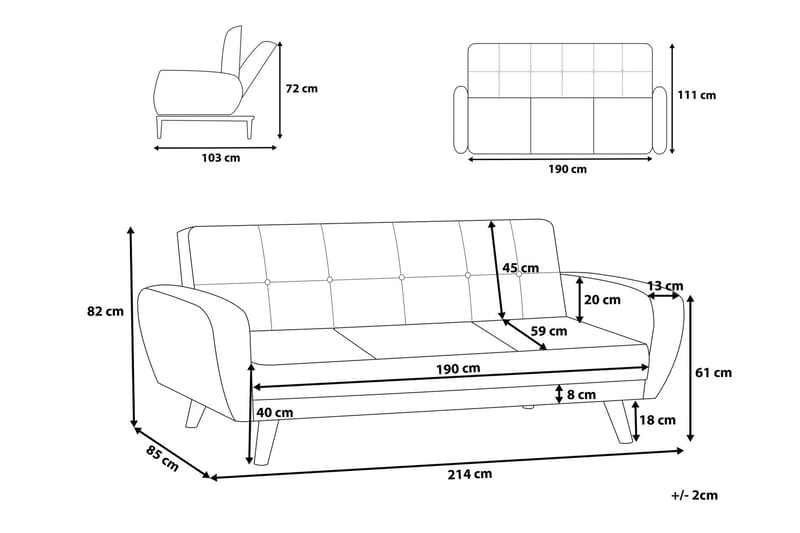 Soffgrupp 2 -Sits+2-Sits Florli - Grå - Möbler - Soffa - Soffgrupp