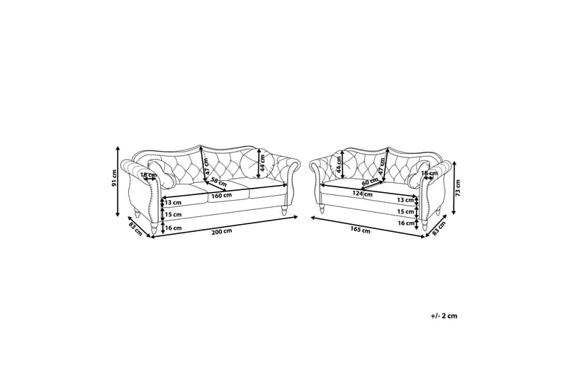 Soffgrupp 2-Sits+3-Sits Skien - Vit|Beige - Möbler - Soffa - Soffgrupp