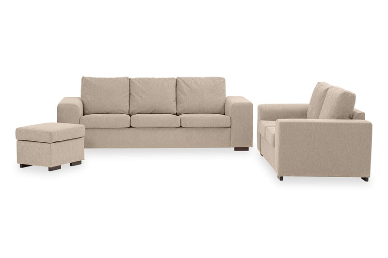 Soffgrupp Alter 3-sits+2-sits+Fotpall - Beige - Möbler - Soffa - Soffgrupp