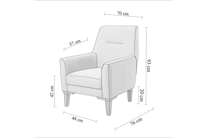 Soffgrupp Charlesbourg 3-sits Soffa + Fåtölj - Antracit - Möbler - Soffa - Soffgrupp