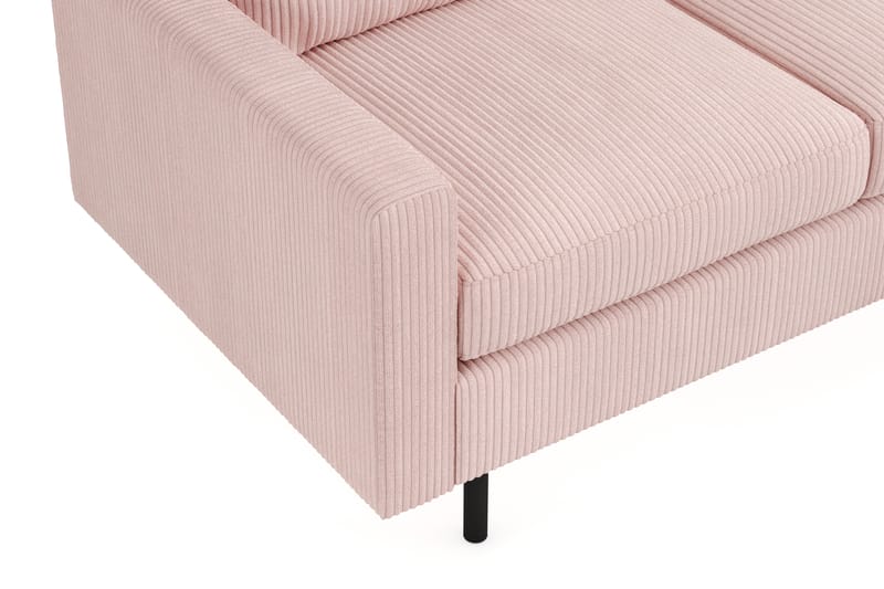 Soffgrupp Malley 3-sits m. Divan + Fåtölj+Fotpall - Rosa - Möbler - Soffa - Soffgrupp