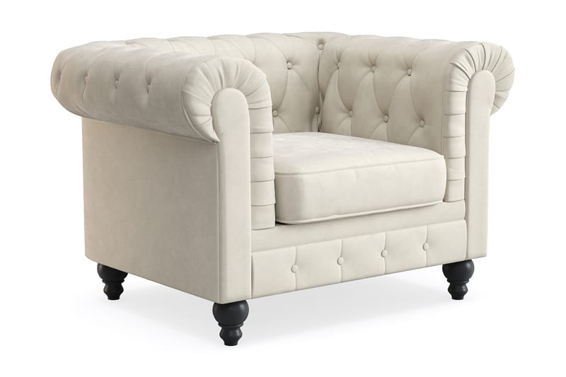 Soffgrupp Walton Lyx 2-sits+Fåtölj - Beige - Möbler - Soffa - Soffgrupp - Chesterfield soffgrupp