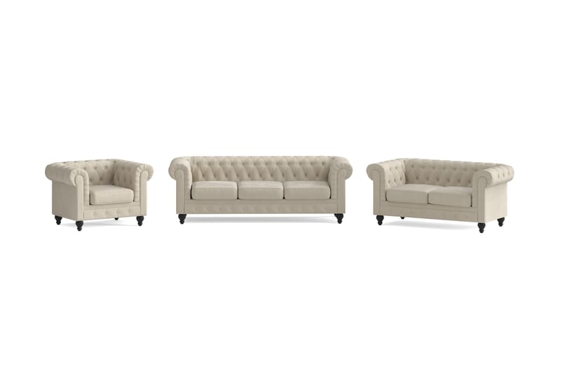 Soffgrupp Walton Lyx 3-sits+2-sits+Fåtölj - Beige - Möbler - Soffa - Soffgrupp - Soffgrupp 3 2 1