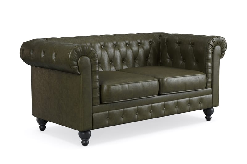 Soffgrupp Walton Lyx 3-sits+2-sits - Grön - Möbler - Soffa - Soffgrupp - Chesterfield soffgrupp