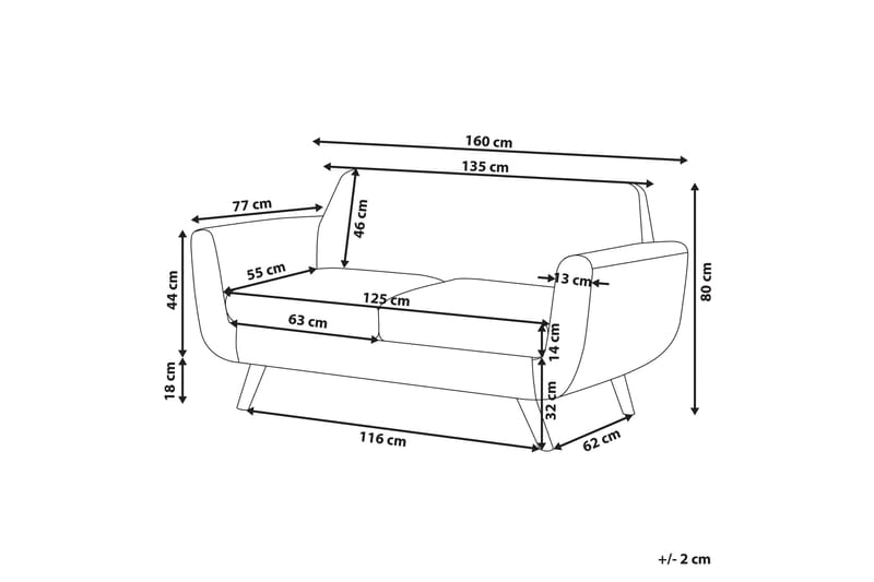 2-sits Soffklädsel Bernes - Sammet/Blå - Möbler - Soffa - Sofftillbehör