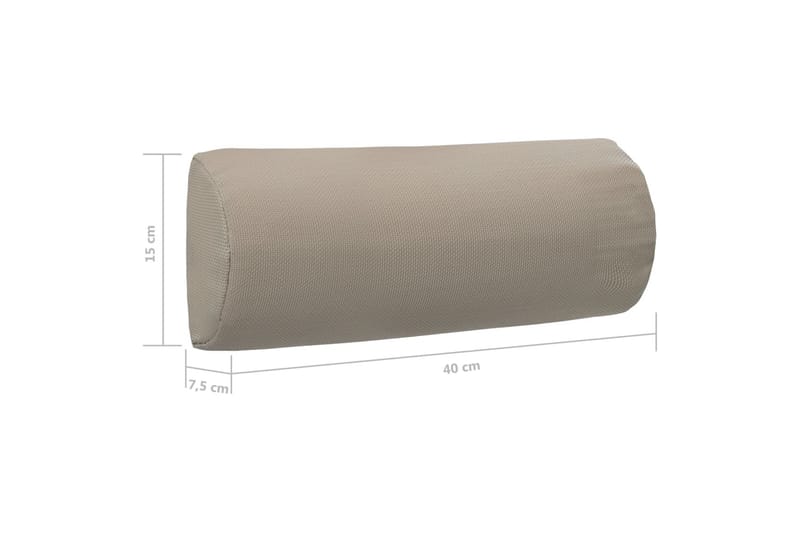 Nackstöd till solstol taupe 40x7,5x15 cm textilene - Brun - Möbler - Soffa - Sofftillbehör - Nackstöd soffa