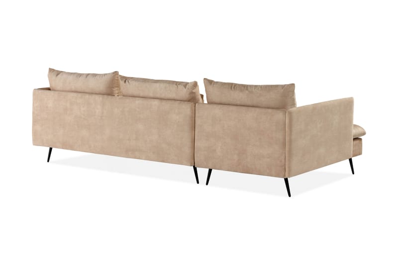 Svartvik Schäslongsoffa Vändbar Sammet Beige - Beige - Möbler - Soffa - Divansoffa & schäslongsoffa - 3 sits soffa med divan