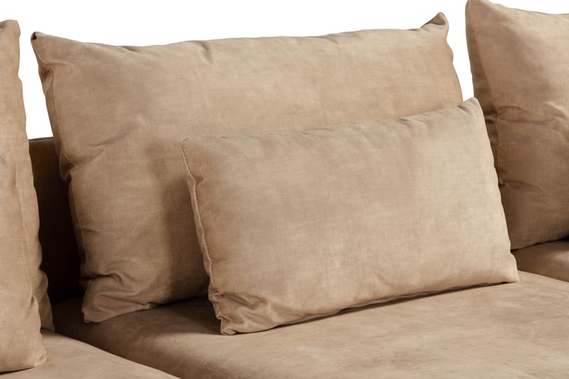 Svartvik Schäslongsoffa Vändbar Sammet Beige - Beige - Möbler - Soffa - Divansoffa & schäslongsoffa - 3 sits soffa med divan