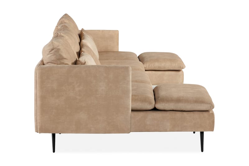 Svartvik U-Soffa Sammet Beige - Beige - Möbler - Soffa - U-soffa