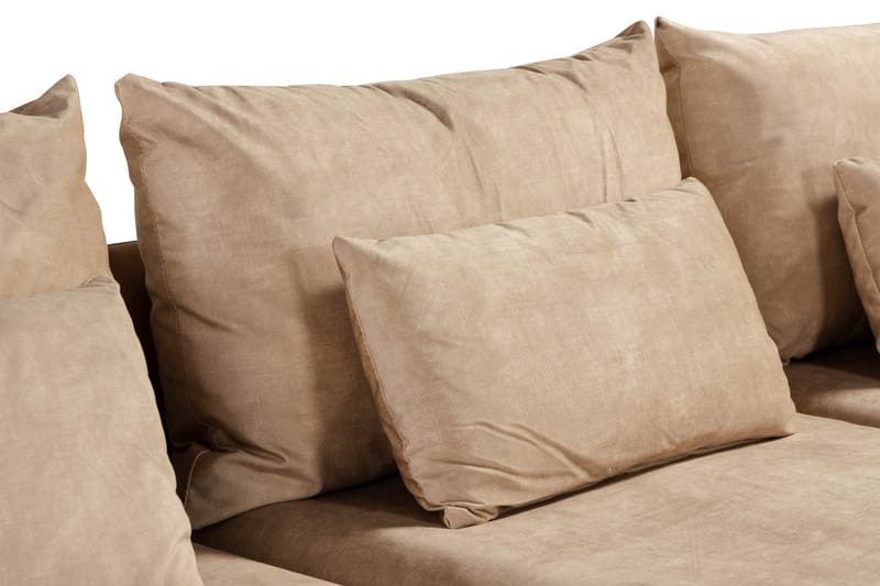 Svartvik U-Soffa Sammet Beige - Beige - Möbler - Soffa - U-soffa