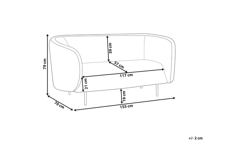 Tuka Soffa 2-sits - Svart - Möbler - Soffa - 2 sits soffa