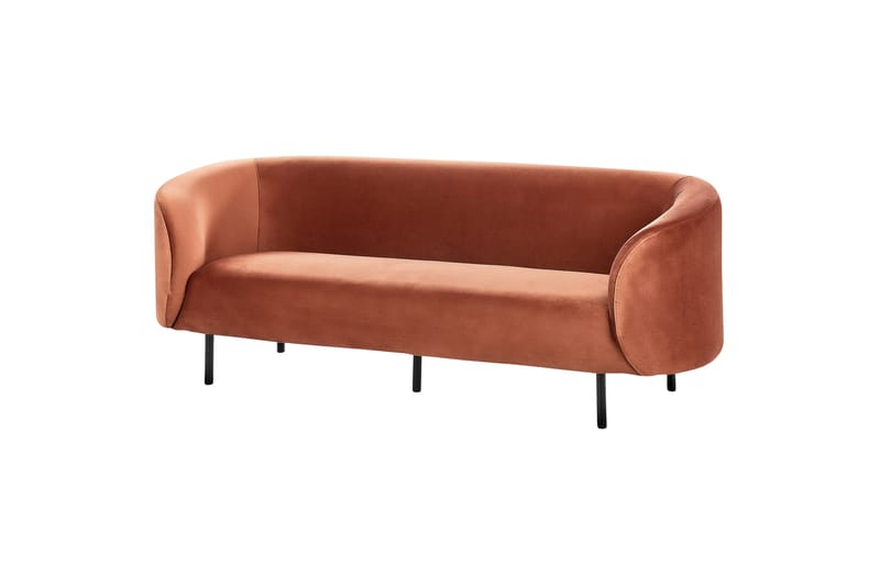 Tuka Soffa 3-sits - Svart/Orange - Möbler - Soffa - 3 sits soffa