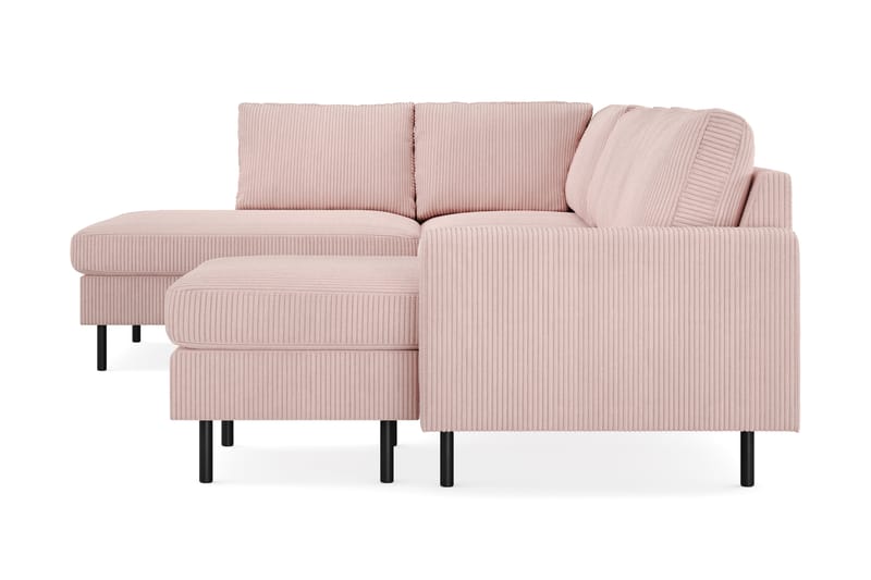 Soffa m. Divan och Schäslong Malley 5-sits Vänster - Rosa - 2 sits soffa med divan - 4 sits soffa med divan - Sammetssoffa - Skinnsoffa - 3 sits soffa med divan - U-soffa