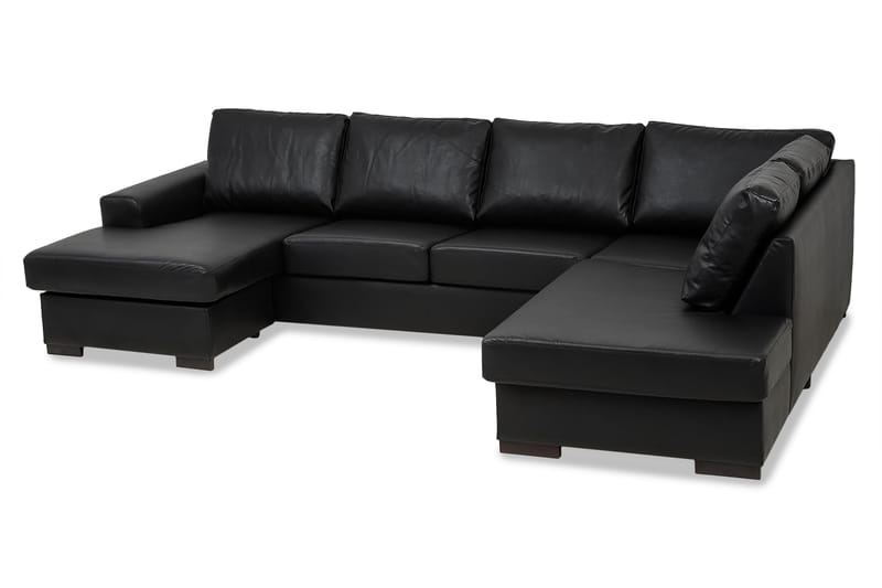 U-soffa Alter XL med Divan Vänster Konstläder - Svart - Möbler - Soffa - U-soffa