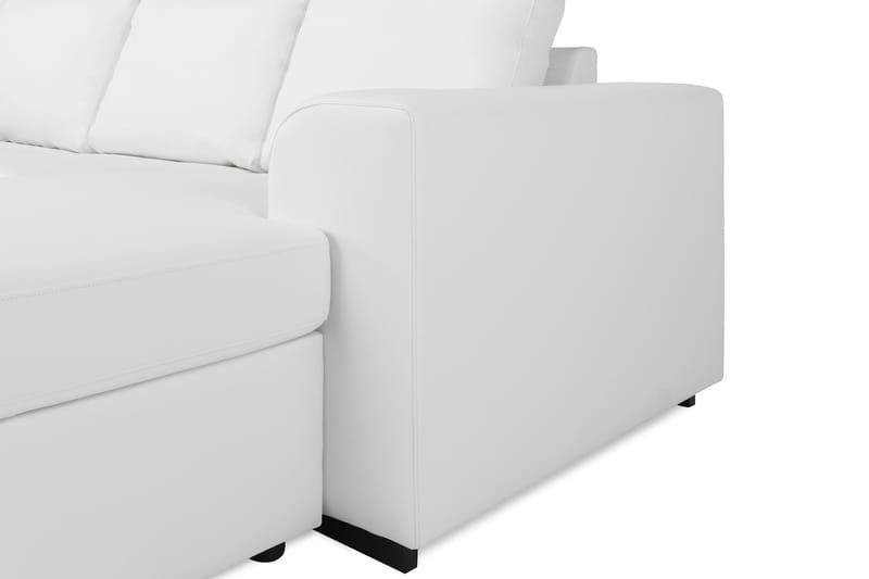 U-soffa Alter XXL med Divan Höger - Vit - Skinnsoffa - U-soffa