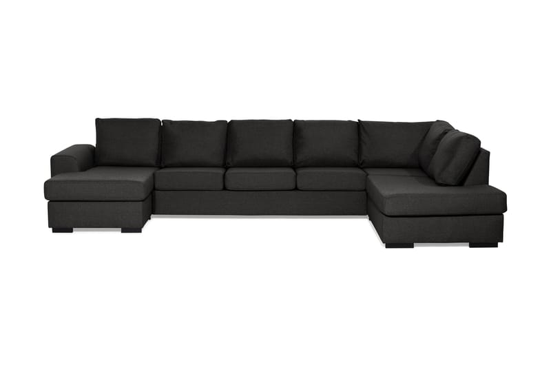U-soffa Friday Large med Divan Vänster - Svart - 2 sits soffa med divan - 4 sits soffa med divan - Sammetssoffa - Skinnsoffa - 3 sits soffa med divan - U-soffa