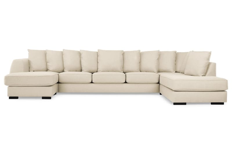 U-soffa Ontario Large med Divan Vänster inkl Kuvertkuddar - Beige - Möbler - Soffa - U-soffa