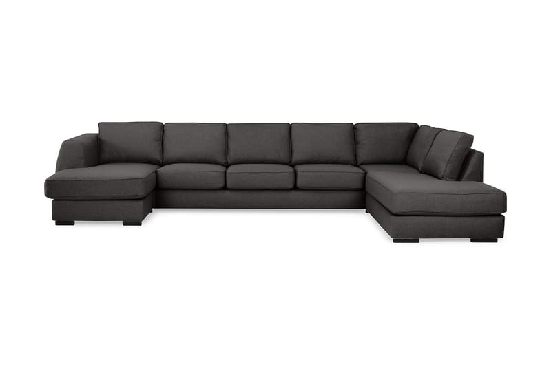 U-soffa Ontario Large med Divan Vänster - Mörkgrå - 2 sits soffa med divan - 4 sits soffa med divan - Sammetssoffa - Skinnsoffa - 3 sits soffa med divan - U-soffa