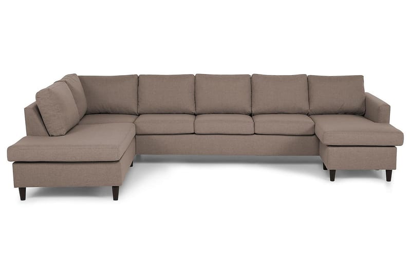 U-soffa Yen Large med Divan Höger - Beige - 2 sits soffa med divan - 4 sits soffa med divan - Sammetssoffa - Skinnsoffa - 3 sits soffa med divan - U-soffa