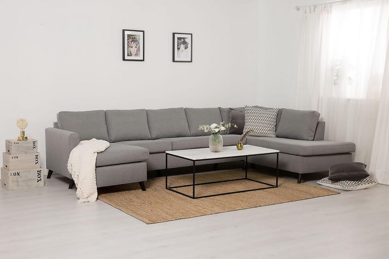 U-soffa Yen Large med Divan Vänster - Ljusgrå - Möbler - Soffa - U-soffa