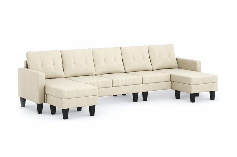 Vislanda 5-sits Soffa med Dubbeldivan - Beige - Möbler - Soffa - U-soffa