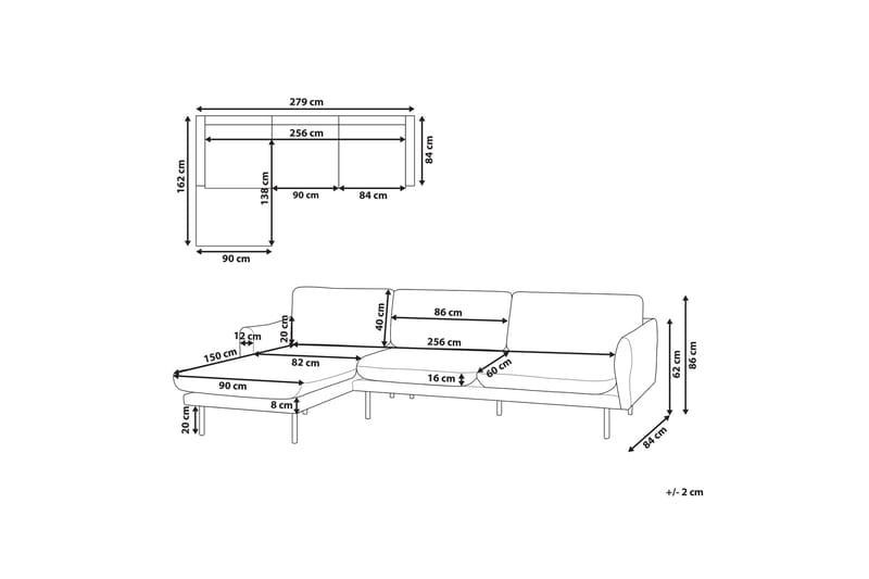 Woodal Hörnsoffa 4-sits - Grön/Svart - Möbler - Soffa - Hörnsoffa