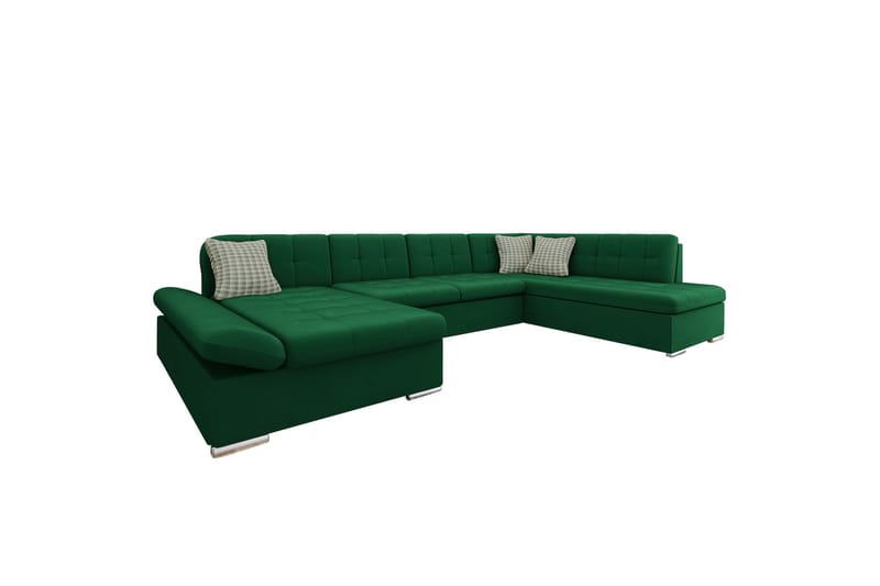 Zumar Soffa med Divan och Schäslong 4-sits - Grön - Möbler - Soffa - Divansoffa & schäslongsoffa - 4 sits soffa med divan