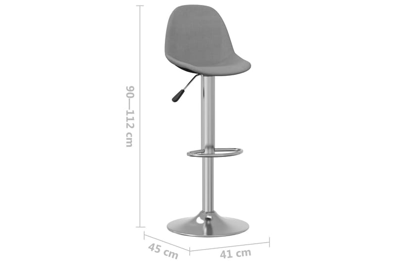 Barstolar 2 st grå tyg - Grå - Möbler - Fåtölj & stolar - Barstol & barpall