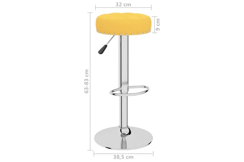 Barstolar 2 st senapsgul tyg - Gul - Möbler - Fåtölj & stolar - Barstol & barpall