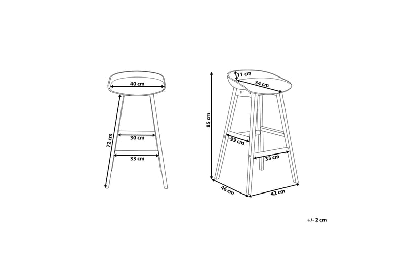 Barstol Micco 47 cm - Vit - Barstol & barpall