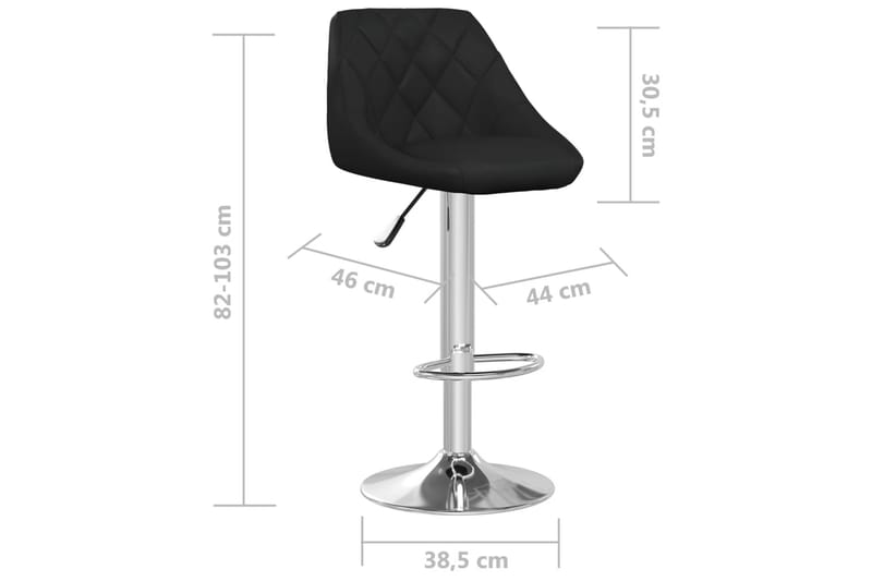 Barstol svart konstläder - Svart - Möbler - Fåtölj & stolar - Barstol & barpall