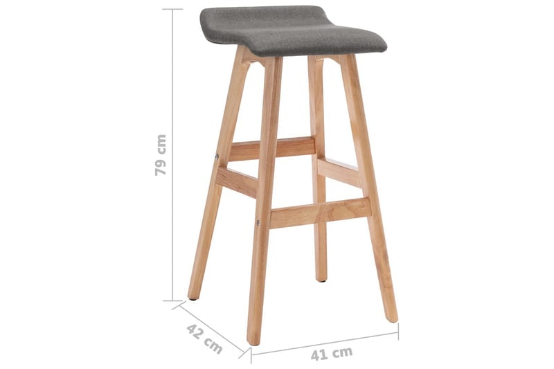 Barstolar 2 st mörkgrå tyg - Grå - Möbler - Fåtölj & stolar - Barstol & barpall