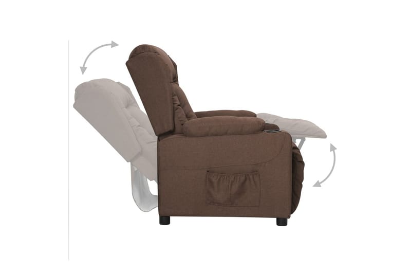 Reclinerfåtölj med uppresningshjälp taupe tyg - Taupe - Möbler - Fåtölj & stolar - Fåtölj - Biofåtölj & reclinerfåtölj