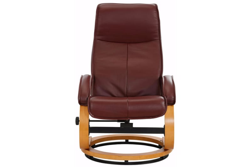 Recliner|Ottoman Paprika Red Genuine Läder |Bokfan - Röd - Möbler - Fåtölj & stolar - Fåtölj - Biofåtölj & reclinerfåtölj