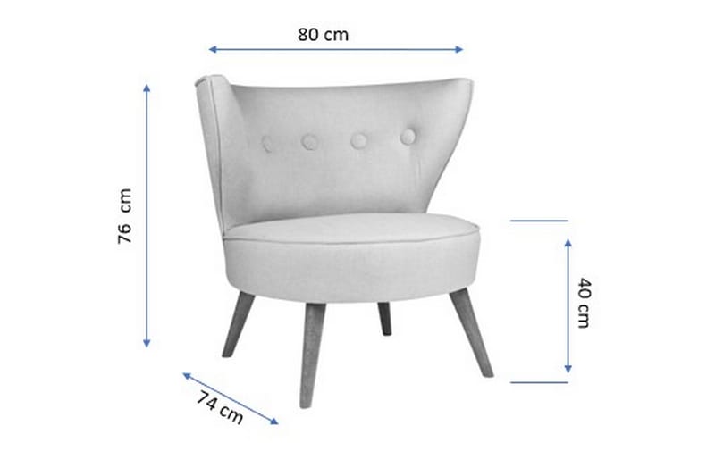 Fåtölj Buritica med Armstöd - Beige - Möbler - Fåtölj & stolar - Fåtölj