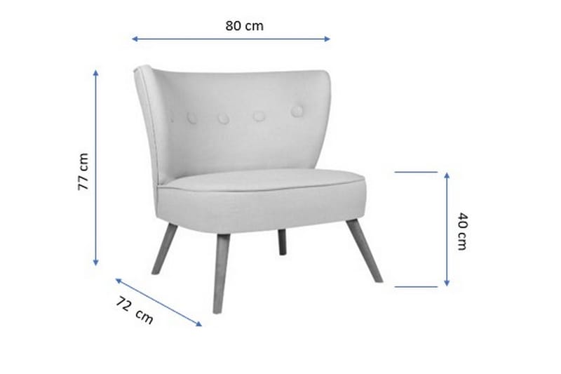 Fåtölj Terriq med Armstöd - Beige - Möbler - Fåtölj & stolar - Fåtölj