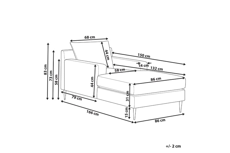 Juklund Schäslong 88 cm - Blå/Svart - Möbler - Fåtölj & stolar - Fåtölj - Liggfåtölj