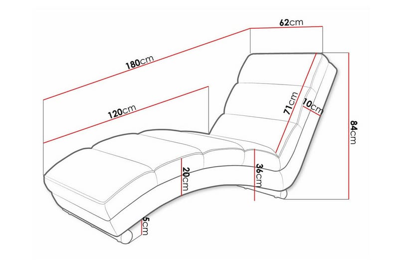 Liggfåtölj Kintore 62 cm 84x - Möbler - Fåtölj & stolar - Fåtölj - Liggfåtölj