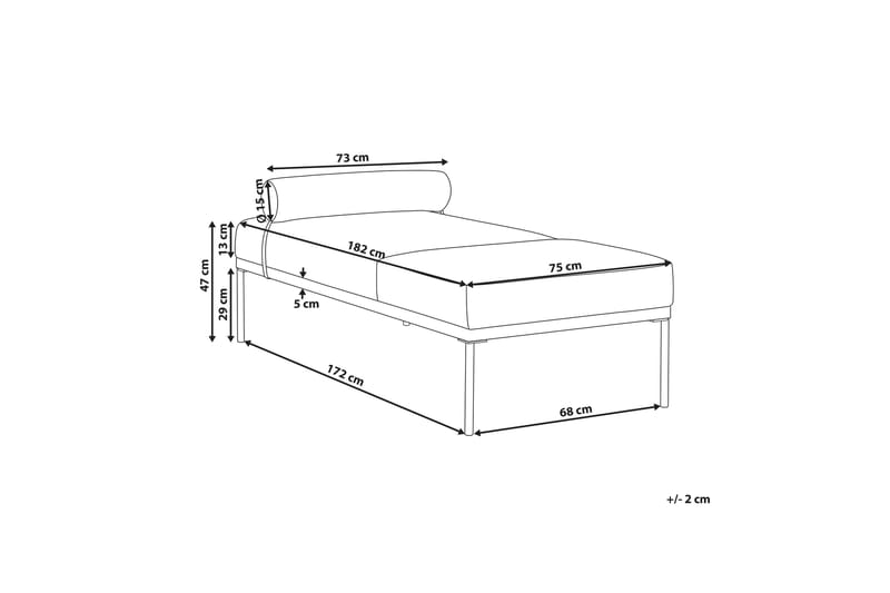 Naklund Schäslong 172 cm - Brun/Blå - Möbler - Fåtölj & stolar - Fåtölj - Liggfåtölj