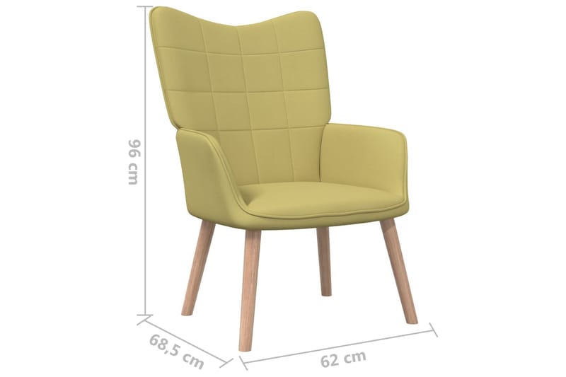 Vilstol med fotpall grön tyg - Grön - Möbler - Fåtölj & stolar - Fåtölj
