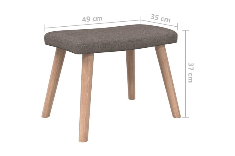 Vilstol med pall 62x68,5x96 cm taupe tyg - Möbler - Fåtölj & stolar - Fåt�ölj